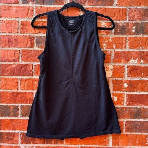 Athleta Womens Small Black Foothill Split Back Tank Top - Picture 2 of 10